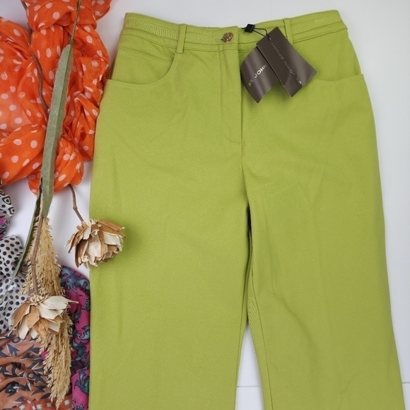 New St. John Green Classic 5 Pocket Marie Sport Slight Flare Women's Pan… - Picture 7 of 16